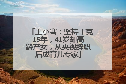 王小骞：坚持丁克15年，41岁却高龄产女，从央视辞职后成育儿专家