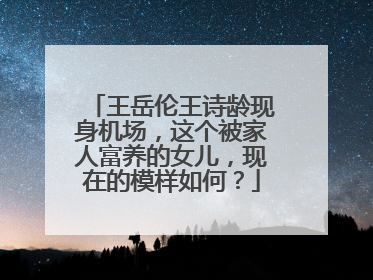 王岳伦王诗龄现身机场，这个被家人富养的女儿，现在的模样如何？