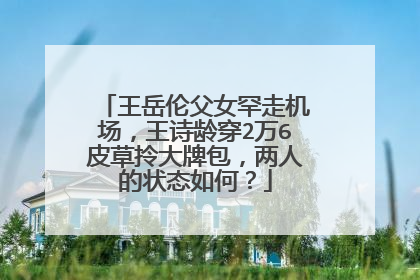王岳伦父女罕走机场,王诗龄穿2万6皮草拎大牌包,两人的状态如何?