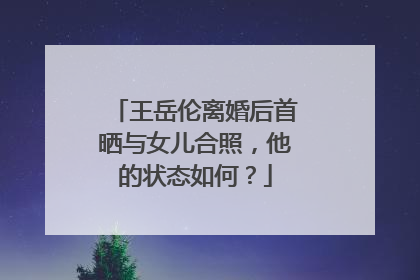 王岳伦离婚后首晒与女儿合照，他的状态如何？