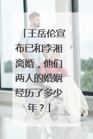 王岳伦宣布已和李湘离婚，他们两人的婚姻经历了多少年？