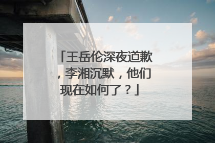 王岳伦深夜道歉，李湘沉默，他们现在如何了？