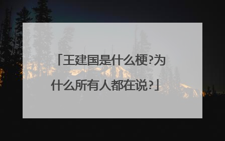 王建国是什么梗?为什么所有人都在说?