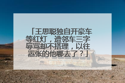 王思聪独自开豪车等红灯,遭邻车三字辱骂却不搭理,以往嚣张的他哪去了?