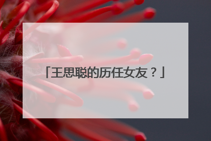 王思聪的历任女友？