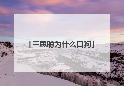 王思聪为什么日狗