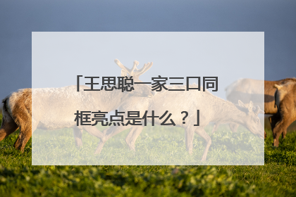 王思聪一家三口同框亮点是什么?