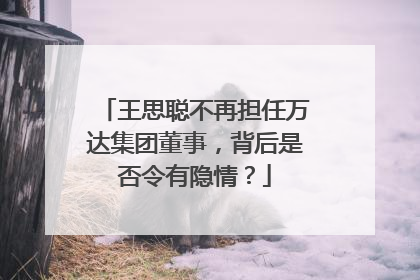 王思聪不再担任万达集团董事，背后是否令有隐情？