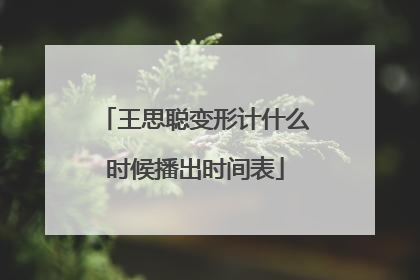 王思聪变形计什么时候播出时间表