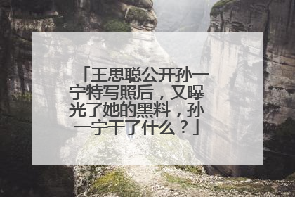 王思聪公开孙一宁特写照后，又曝光了她的黑料，孙一宁干了什么？