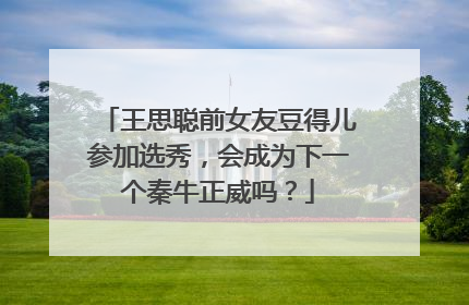 王思聪前女友豆得儿参加选秀，会成为下一个秦牛正威吗？