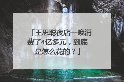 王思聪夜店一晚消费了4亿多元，到底是怎么花的？