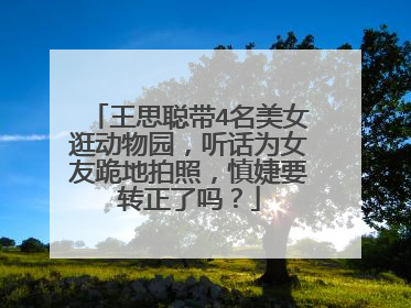 王思聪带4名美女逛动物园，听话为女友跪地拍照，慎婕要转正了吗？