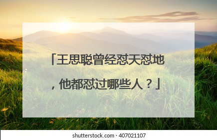 王思聪曾经怼天怼地,他都怼过哪些人?