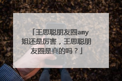 王思聪朋友圈amy姐还是厉害，王思聪朋友圈是真的吗？