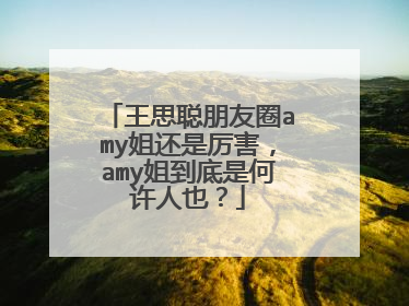 王思聪朋友圈amy姐还是厉害，amy姐到底是何许人也？