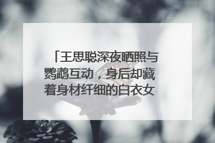 王思聪深夜晒照与鹦鹉互动，身后却藏着身材纤细的白衣女子，是新女友吗？