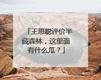 王思聪评价半藏森林，这里面有什么瓜？
