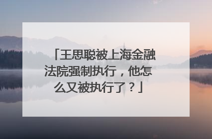王思聪被上海金融法院强制执行，他怎么又被执行了？
