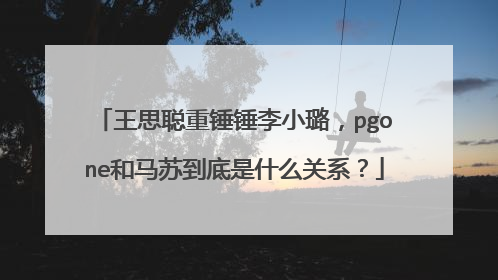 王思聪重锤锤李小璐，pgone和马苏到底是什么关系？