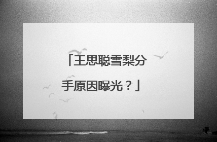 王思聪雪梨分手原因曝光？