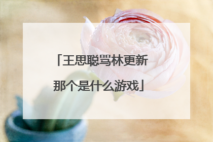 王思聪骂林更新 那个是什么游戏