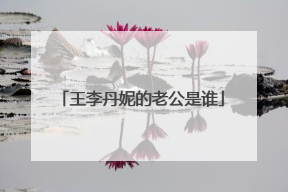 王李丹妮的老公是谁