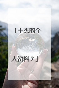 王杰的个人资料？