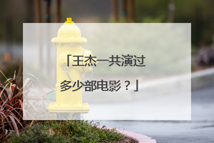 王杰一共演过多少部电影?