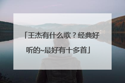 王杰有什么歌？经典好听的~最好有十多首