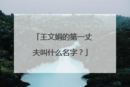 王文娟的第一丈夫叫什么名字?