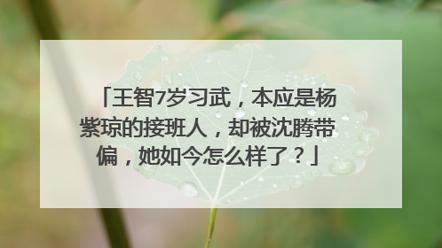 王智7岁习武，本应是杨紫琼的接班人，却被沈腾带偏，她如今怎么样了？