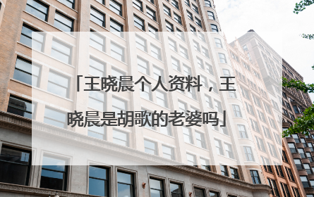 王晓晨个人资料，王晓晨是胡歌的老婆吗