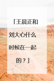 王晨正和刘大心什么时候在一起的？