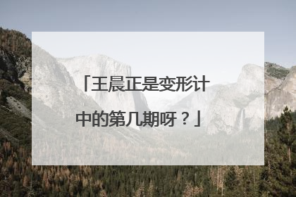 王晨正是变形计中的第几期呀?