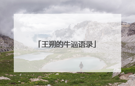 王朔的牛逼语录