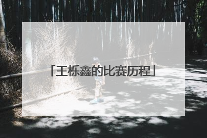 王栎鑫的比赛历程