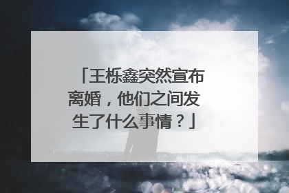 王栎鑫突然宣布离婚，他们之间发生了什么事情？