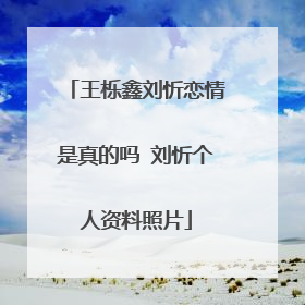 王栎鑫刘忻恋情是真的吗 刘忻个人资料照片