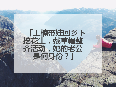 王楠带娃回乡下挖花生，戴草帽整齐活动，她的老公是何身份？