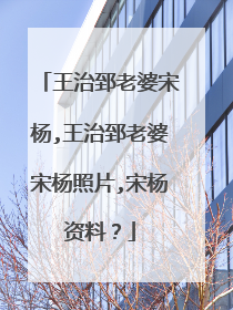 王治郅老婆宋杨,王治郅老婆宋杨照片,宋杨资料？