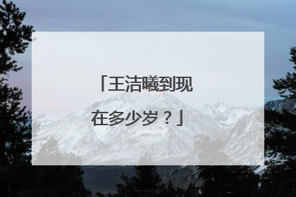 王洁曦到现在多少岁？