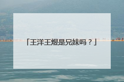 王洋王煜是兄妹吗？