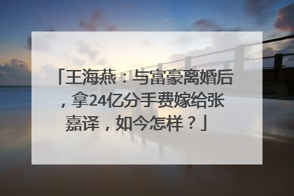 王海燕：与富豪离婚后，拿24亿分手费嫁给张嘉译，如今怎样？