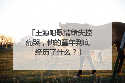 王源唱歌情绪失控痛哭，他的童年到底经历了什么？