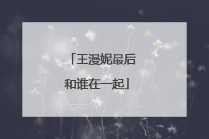 王漫妮最后和谁在一起