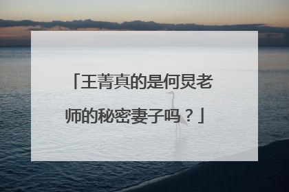 王菁真的是何炅老师的秘密妻子吗?