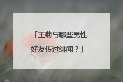 王菊与哪些男性好友传过绯闻？