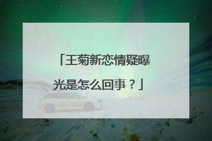 王菊新恋情疑曝光是怎么回事？