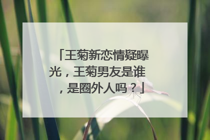 王菊新恋情疑曝光,王菊男友是谁,是圈外人吗?